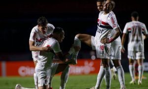 Dani Alvez e Luciano Neves do São Paulo