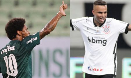 Luiz Adriano do Palmeiras e Luan Guilherme do Corinthians