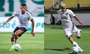 Rodrigues do Gremio e Guilherme Arana do Atlético-MG