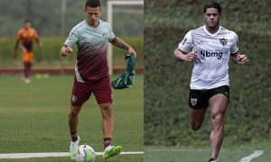 Calegari do Fluminense e Hulk Paraiba do Atlético-MG