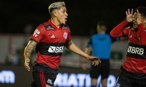 Pedro e João Gomes do Flamengo contra Portuguesa