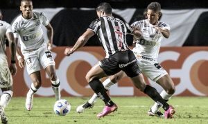 Santos x Atlético-MG no primeiro turno do Brasileirão 2021, na Vila Belmiro